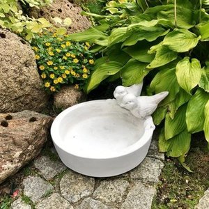 Large drinking bowl with birds