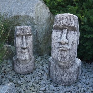 Set Moai Kopf Steinstatue Osterinsel