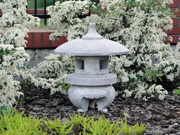 Japanese Yukimi-gata stone lantern