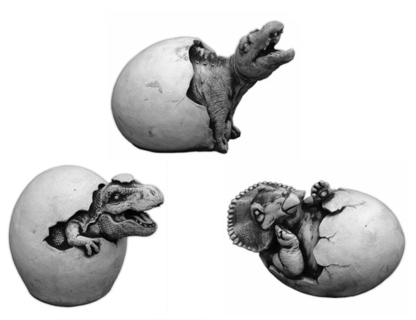 Kleiner Dinosaurier schlüpft aus dem Ei