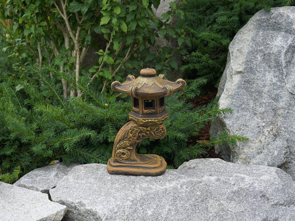 Japanese stone lantern in an exclusive color scheme