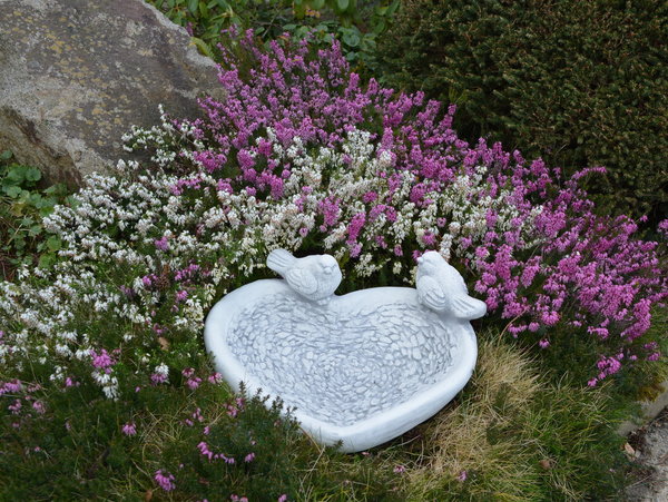 Drinking bowl "heart" with bird