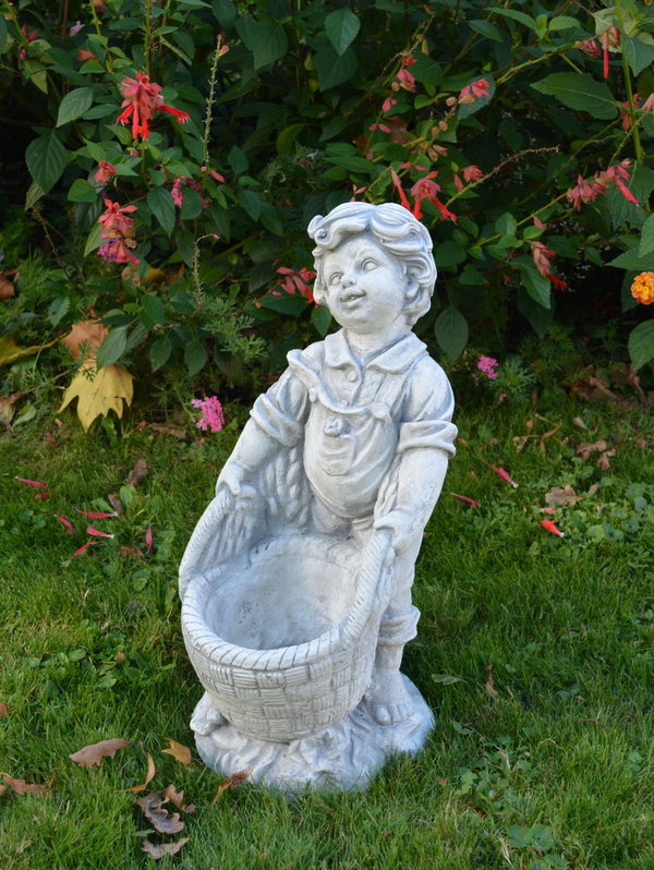 Boy with a plant basket