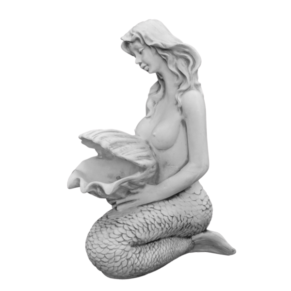Statue einer Meerjungfrau mit Wasserspeier