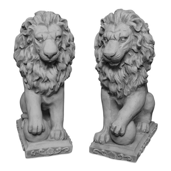 Sonderangebot: Löwen Paar mit Kugel