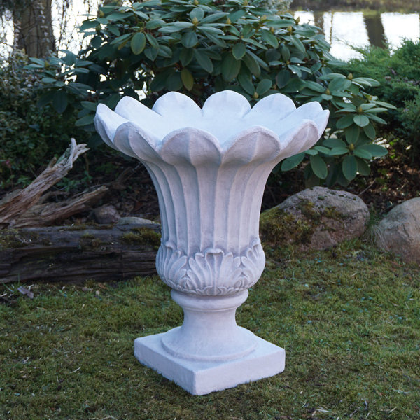 Planter, large vase, flower motif