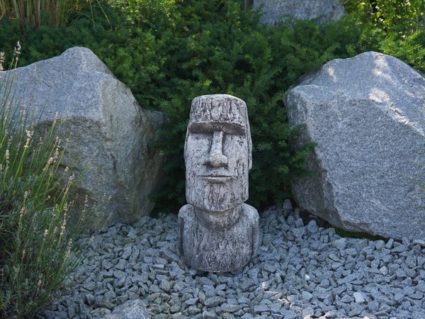 Magnificent Moai head for the garden