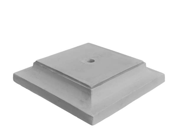 Large base plate ensures stability