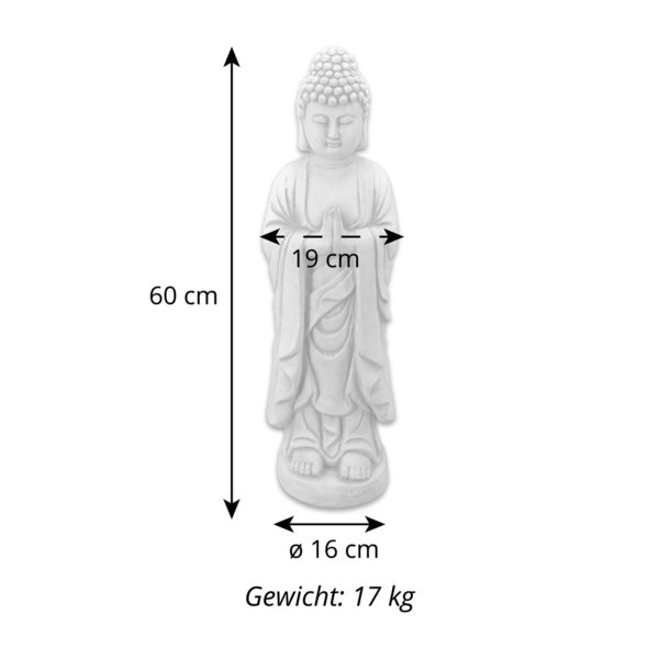 Statue d'un moine bouddha debout