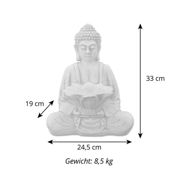 Buddha-Figur mit großer Schale