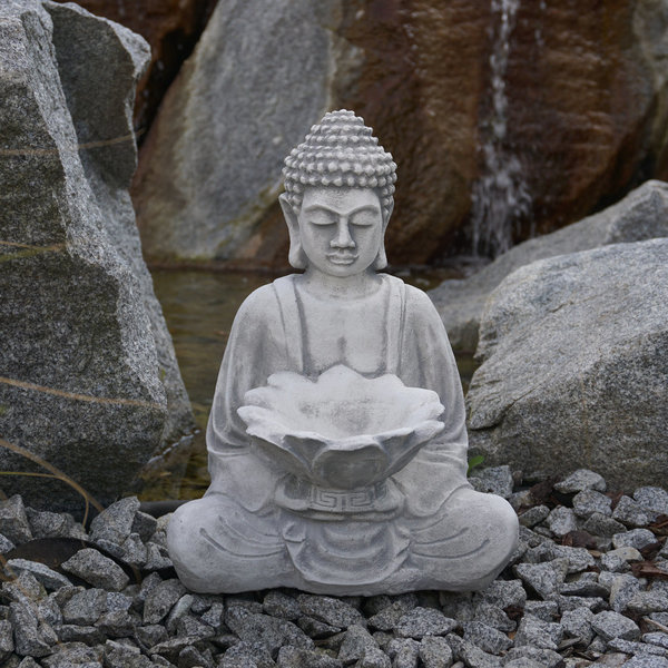 Figure de Bouddha avec grand bol