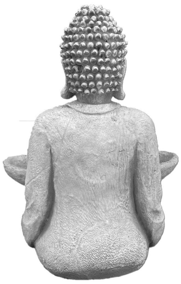 Stein Buddha mit Schale Mönch