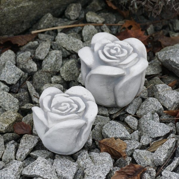Set of 2 pieces stone roses flowers rose