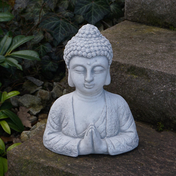 Buddha-Büste mit Namaste-Geste