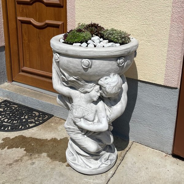 Modern planter: lovers man and woman