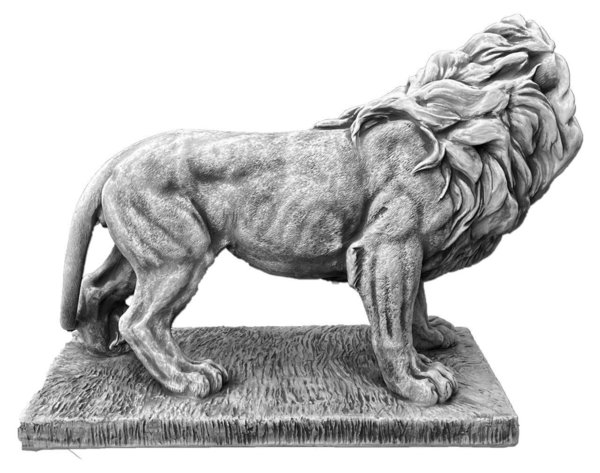 Großer Löwe: King stehend auf Bodenplatte