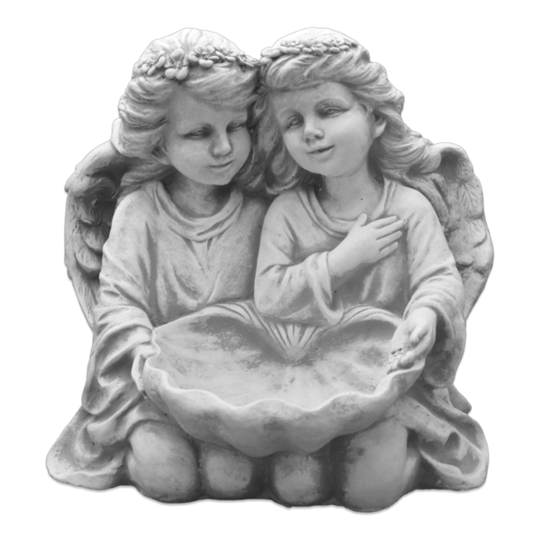 Pair of angels with shell
